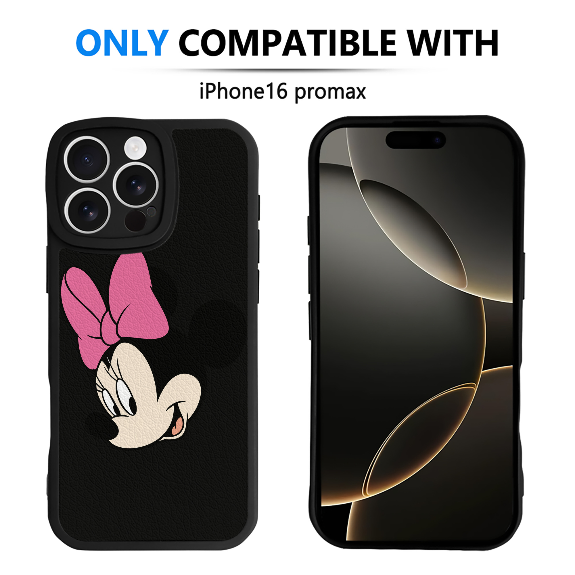 （画像用） ミッキーマウス Mickey Mouse 【iPhone 16シリーズ対応】シリコンスマホケース（レザー調） 材質：シリコン